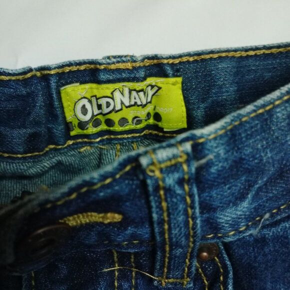 ⭐ Old Navy Astro Baggy Loose Fit Jeans Adjstble Waist Straight Leg Denim sz 5 - Picture 6 of 6